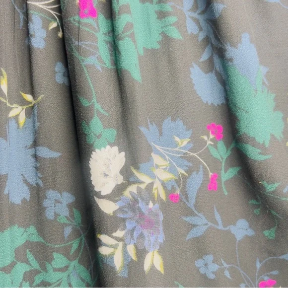 Torrid Chiffon Black Floral Peasant Blouse (Size 00/M) - Picture 5 of 6